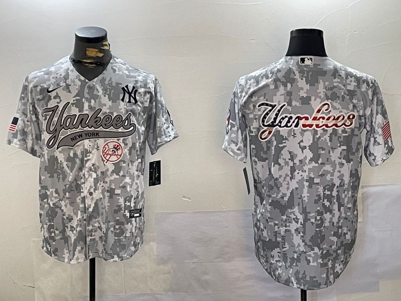 Men New York Yankees Blank Camo Joint Name 2024 Nike MLB Jersey style 14->new york yankees->MLB Jersey